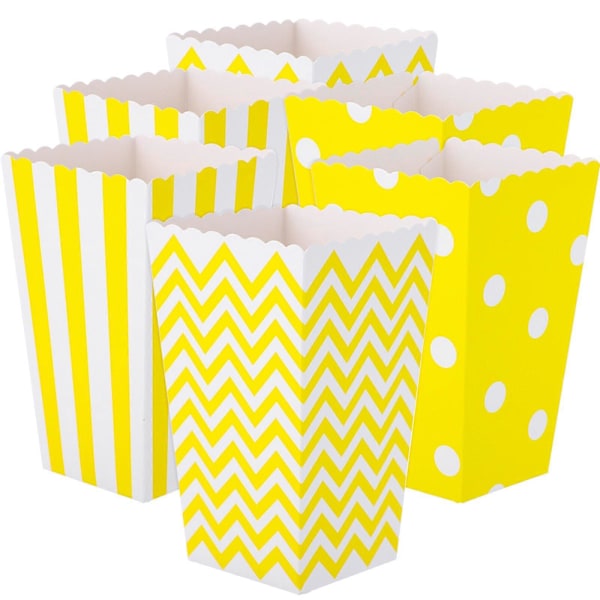 48 kpl Popcorn-laatikot Kuvioitu Popcorn-kotelot Paperiset Popcorn-laatikot Ranskanperunalaatikot