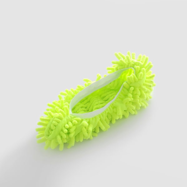 4 delar（grön） Mikrofibermopp Tofflor Cover Mjuk tvättbar