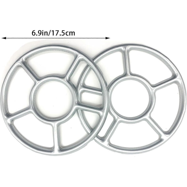 2 stk. Gassreduserere for Kokeplate Gassreduserere Wokholder Gasskomfyr Wokholder Ring Gasskomfyr Gassholder Kjøkken Gassbrakett for Varm Kaffe Moka Potte (17,5 cm/1