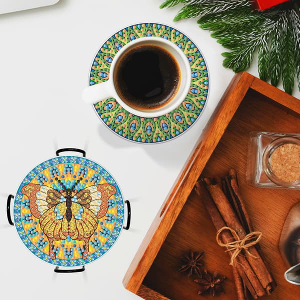 #8-paketti Bohemian Diamond Painted Coasters#