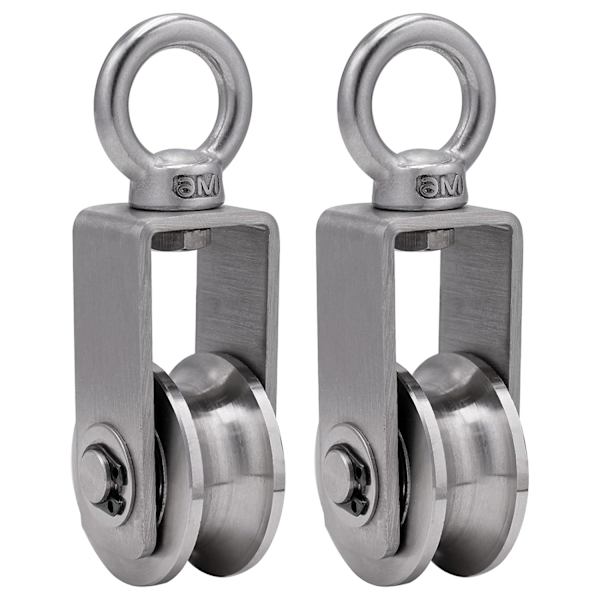 *Remskive med 2 lejer, kabelremskive, 34mm 304 rustfrit stål Pu*