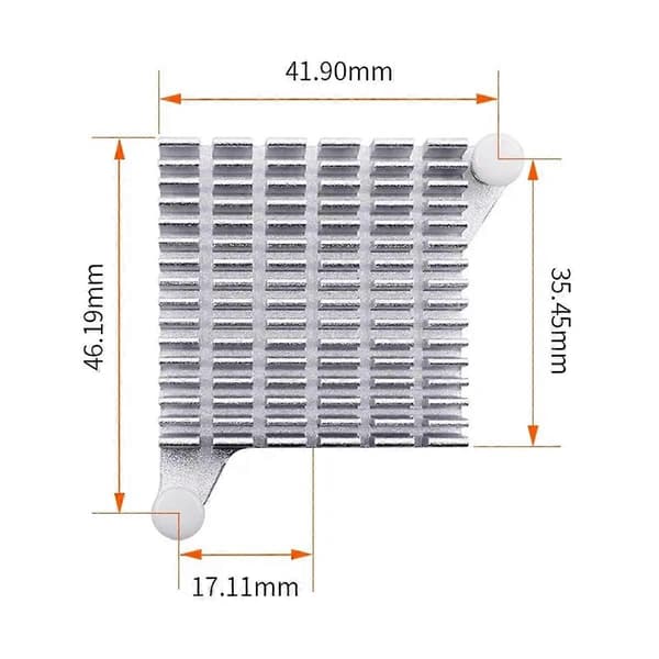 Til 5 Plus Aluminium Køleplade Bundkort Tilpasset Aluminium Køleventilator Radiator Køleplade til 5 Plus