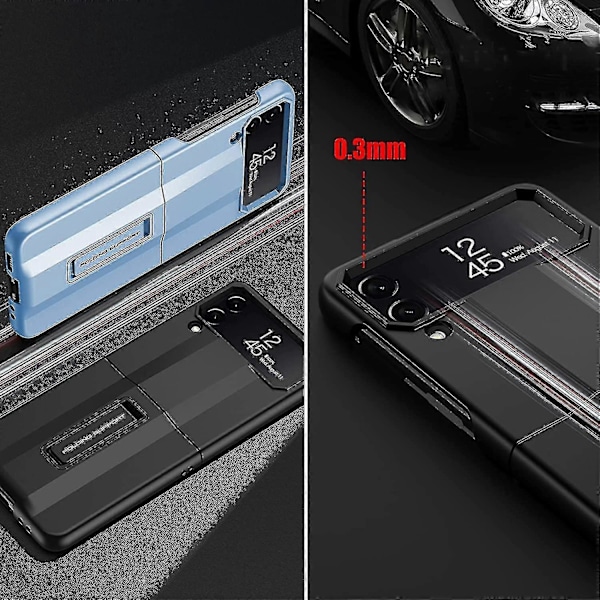 Etui Kompatibelt Med Samsung Galaxy Z Flip 4, Ultratynt PC Beskyttelsesdeksel Med Hengselbeskyttelse & Støtte