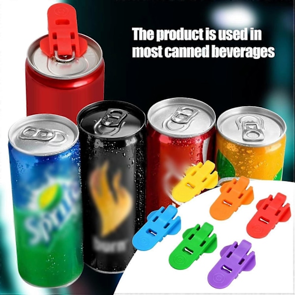 6-pack Manuell Enkel Burköppnare Färgglada Läsk Öl Burköppnare & Dryckesburk Skydd för Pop Cola Öl Läskedryck