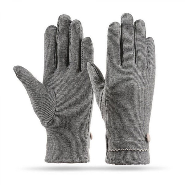 #Gray thermal gloves, breathable cycling gloves, knitted gloves#