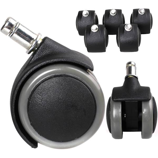 Sett med 5 11 mm harde gulv hjul - for kontorstol, 11/50 mm, Gr