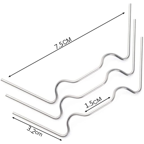 *100 stk. 304 W-type glasclips til drivhusglasering, drivhus*