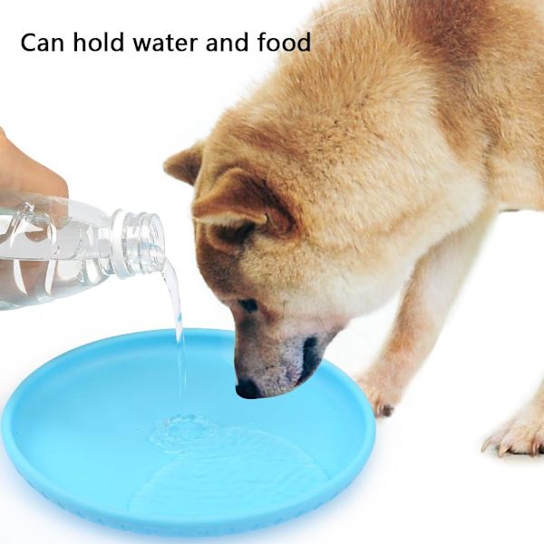 2 Stykker Hundefrisbees Bløde og Naturlige Flyvende Diske Bid og Tr