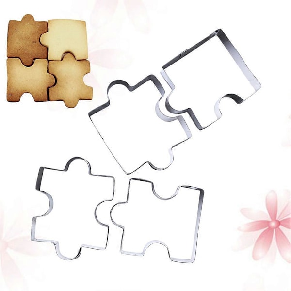 4 st Rostfria Kakformar Set DIY Bakform
