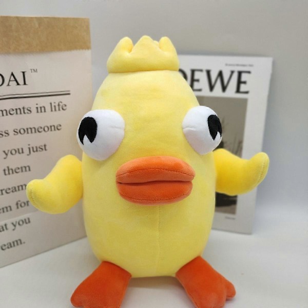 Söpö Ducky Momo -pehmolelu, pehmeät täytetyt eläimet, ankka-sarjakuva pehmolelut tytöille ja pojille syntymäpäiväksi