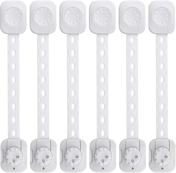 *Babysäkerhetsspärr (förbättrad), 6-pack skåplås för barn*