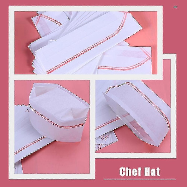 40 st Kockmössor Papper Uniform Hatt Non-Woven Kockhatt Papper Kockhatt Set