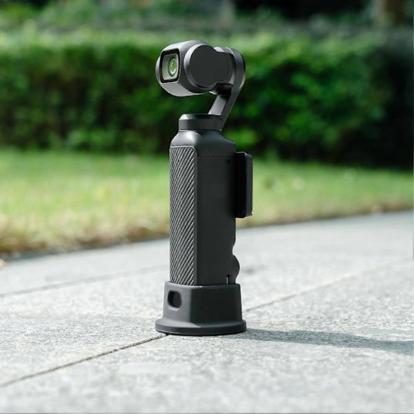 Kamerahåndholdt Støttende Stabilisatorbase til OSMO Pocket 3 Skridsikker Silikone Desktop Kameraholder Base Sort