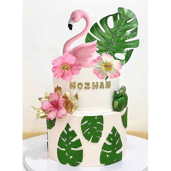 Stor Flamingo Kagepynt Flamingo Fødselsdagskage Dekoration Flami