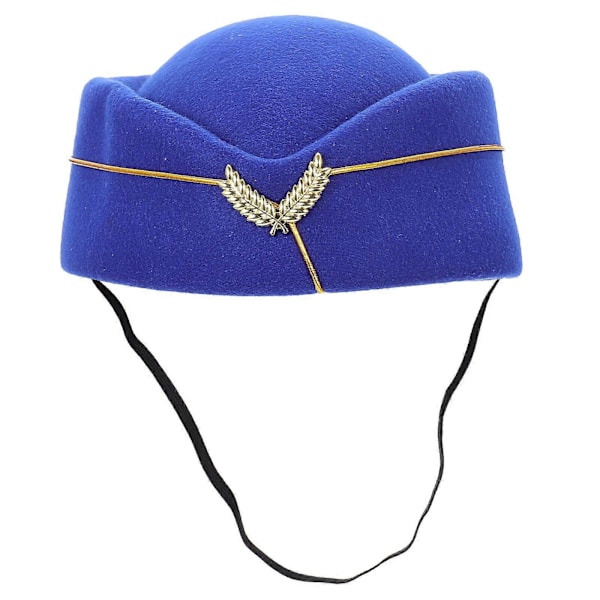 Band Kostym Hatt Flygvärdinnehatt Stewardesshatt Uniform Cosplay Hatt för Dekor