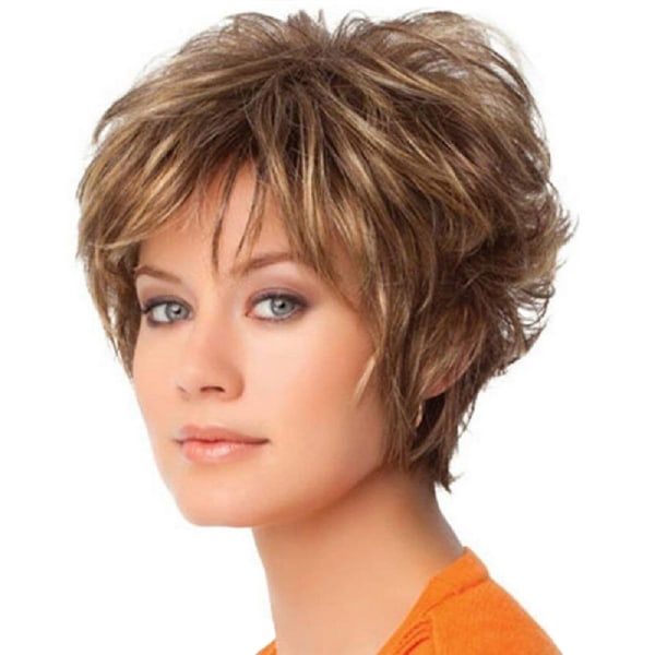 /#/Kvinnors korta hår utrikeshandel peruk set kemisk fiber huvud w/#/