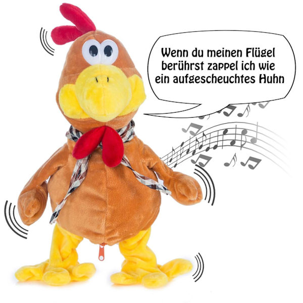 #all koselegetøj Dansende og Snakkende Hane (plyslelegetøj, syngende ha#