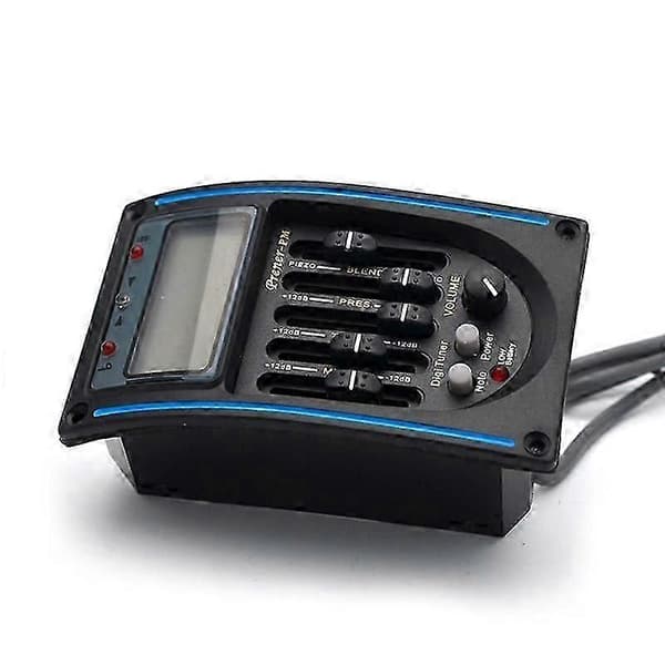 Akustisk Gitarr Pickup, 5-bands EQ Equalizer Gitarrförförstärkare Piezo Pickup Stämapparat med Mic LCD-display