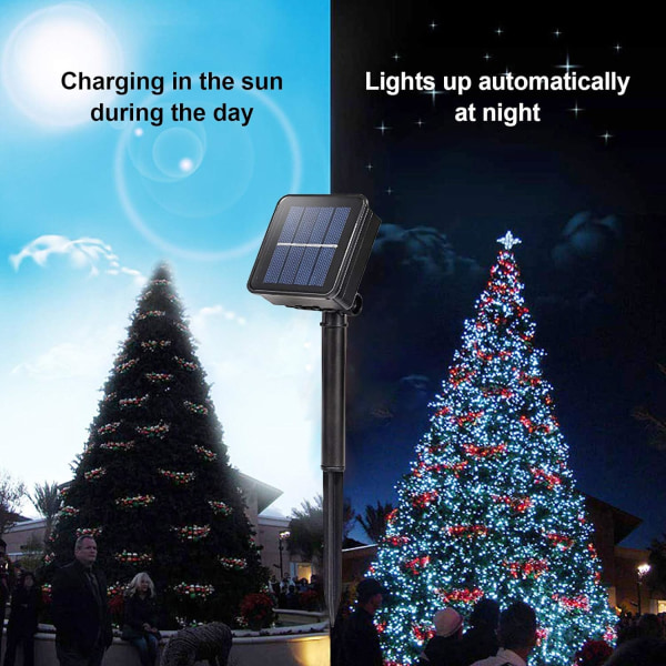 *Ny 100 stk solcelle julelys LED-lyssnor julelys Chr*
