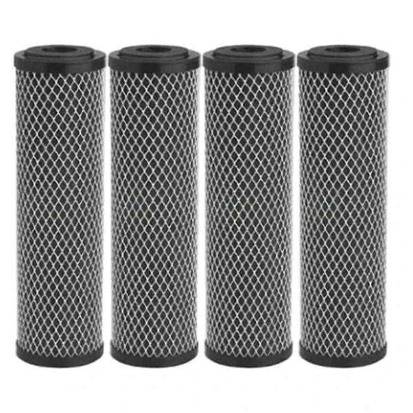 4-pack 10-tums kolvattenfilterersättning för hela huset, reducerar sediment och lukt (4 st)