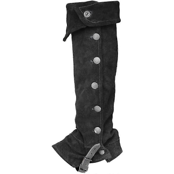 Medeltida stövelöverdrag för män, Stövelöverdrag Kostym, Benöverdrag Piratstövlar, Stövlar Skoöverdrag Leggings, Svart
