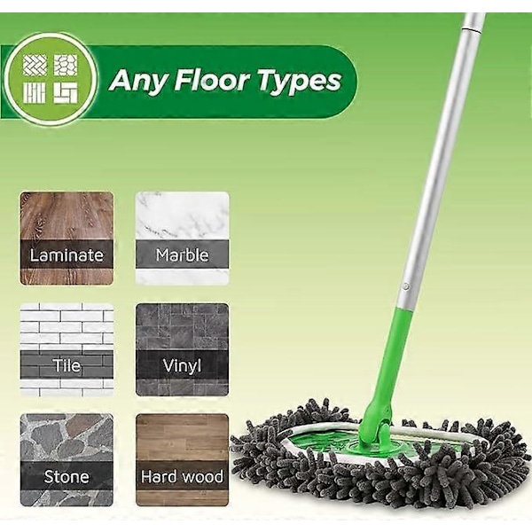 3-pack Återanvändbara Moppdynor för Swiffer Sweeper, Uppgraderade Våt- och Torrmoppdukar Tvättbara Mopprefiller Dammoppöverdrag
