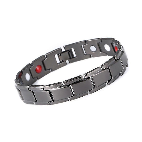 Terapi Herre Sundt Armbånd Med 4 Element Magneter Titanium Stål Armbånd