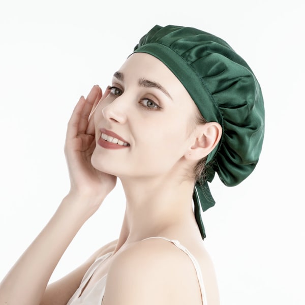 #Satiini Unihattu - Suojaa hiukset nukkuessasi Musta#