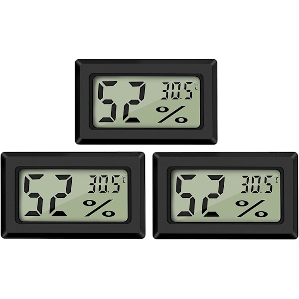 Mini Digital LCD (3 stk - A) Termometer Hygrometer Temperatur
