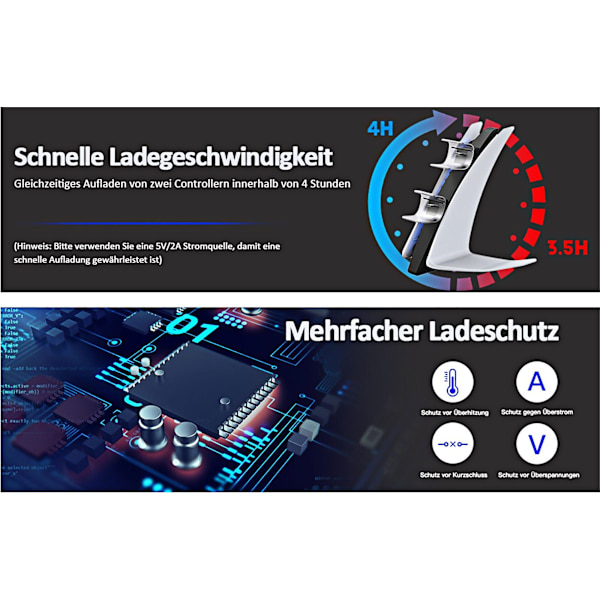 #PS5-controller oplader til 2 controllere samtidig#