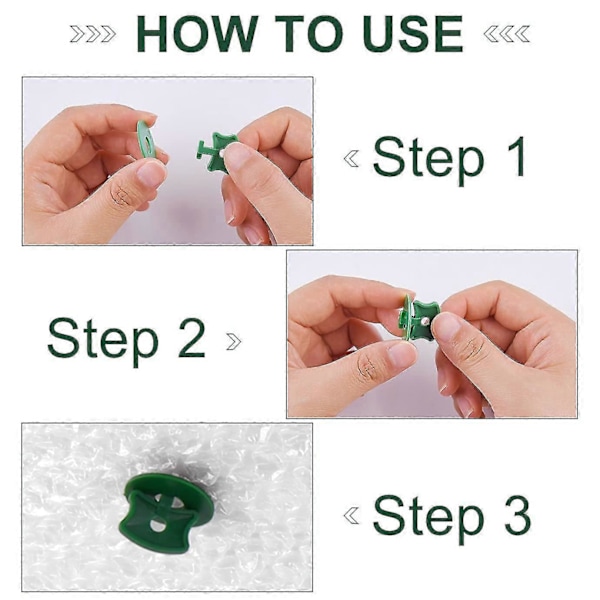 200 Stycken Växthus Twist Clips Växthus Plastclips Twist Clips Med Brickor för Att Fästa Isolering Bubbelplast Nät på Aluminiumväxthus Gre