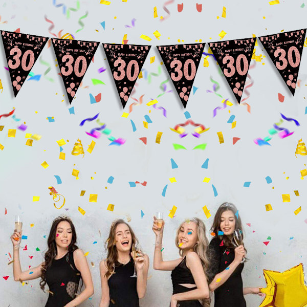 4 st x 2M Dekoration för Kvinnors Födelsedagsfest 1:a Födelsedag (18/21/30/