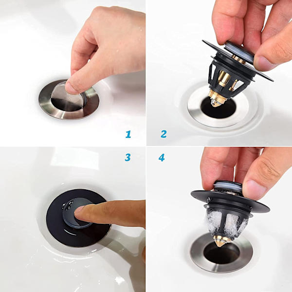 *Vaskstopper Badvask Afløbsfilter Badekar Stopper Universal*