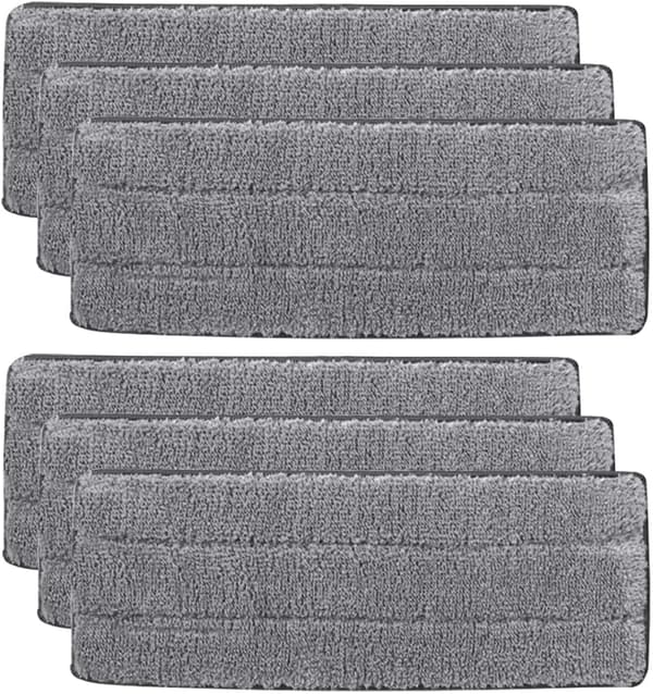 Moppeputer, 6 stk. erstatningsputer, mikrofiber husholdningsmopphode C