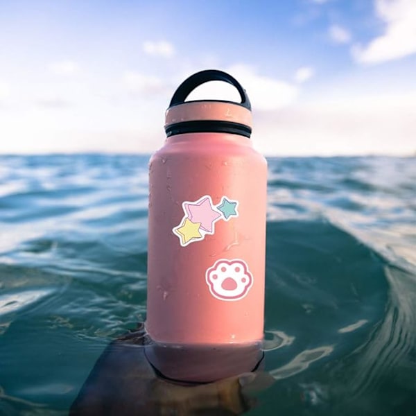 Rosa Vattenflaska Dekal Sticker för Barn, 50-pack/stycken