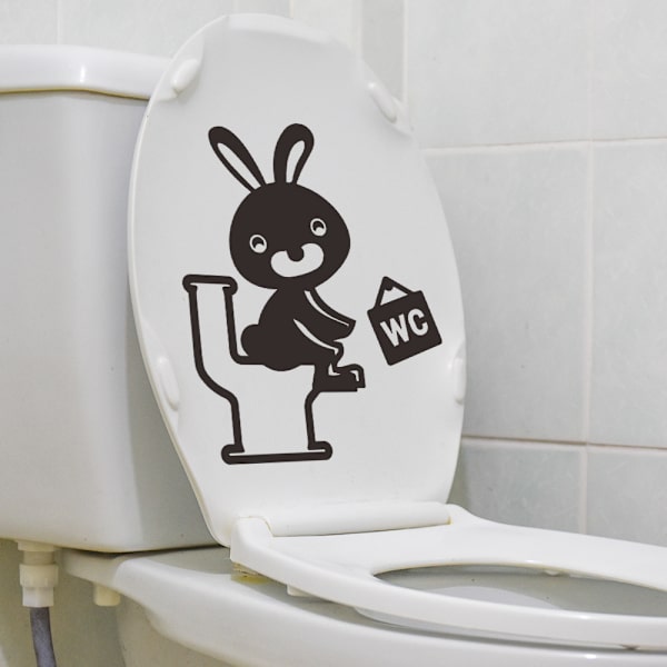 #Kanin PVC badrumstoalettsdekal, 30x30 cm#
