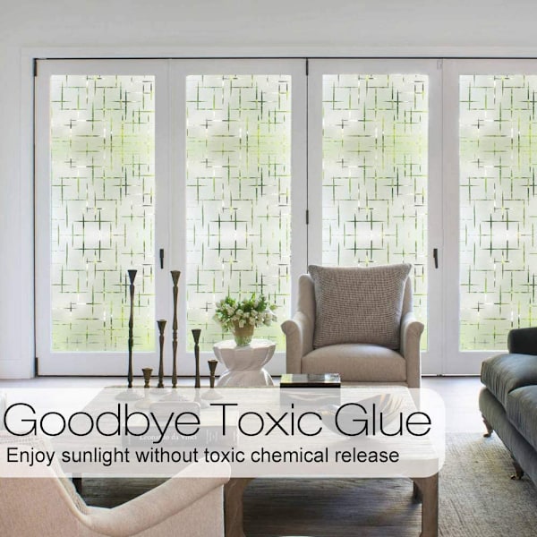 #60 x 200 cm Statisk klistrende vindusfolie Glassbeskyttelse Statisk klistrende intim#