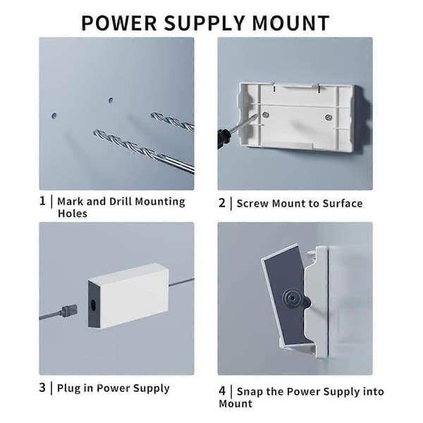 Til V3 Mount, til Gen 3 Router og Gen 3 Strømforsyning Monteringssæt