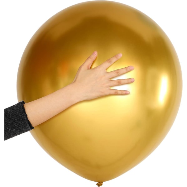 10 stycken 18 tums metallballonger glänsande latexballonger för födelsedagsbröllopsdekoration roséguld