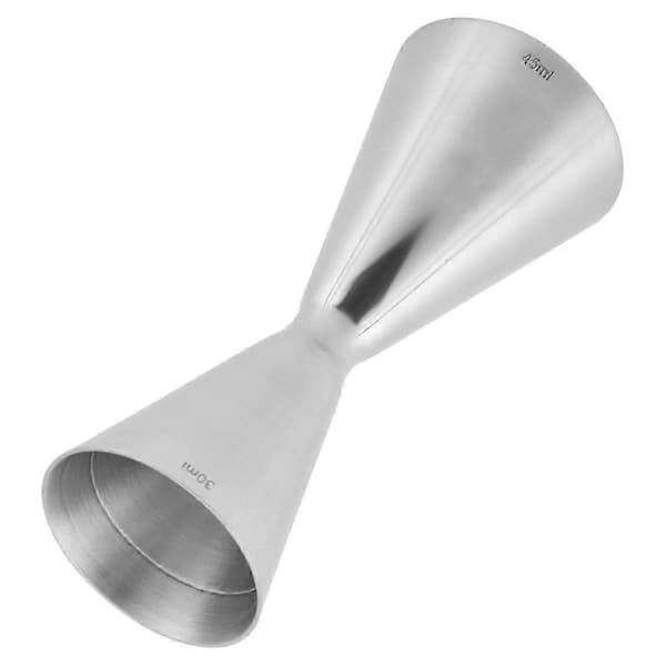 Målekop i rustfrit stål, dobbelt bar, fest, vin, cocktail shaker jigger 45 ml