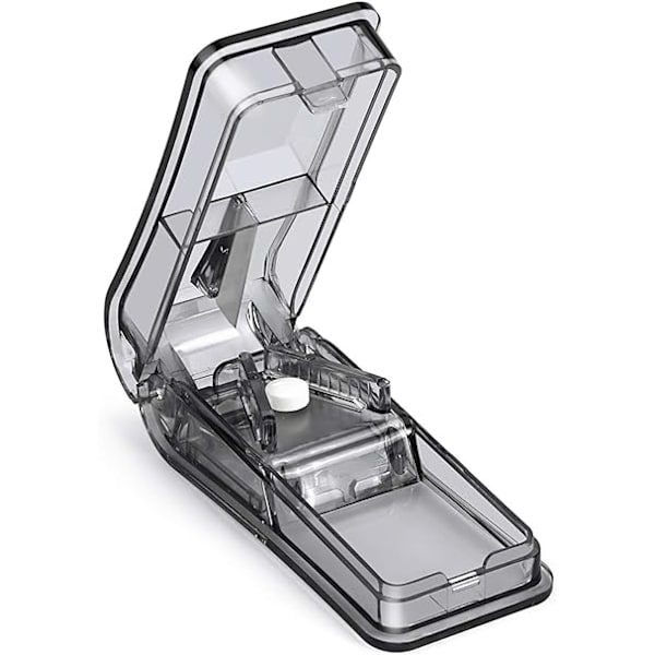 #Svart Tablettkutter for å Kutte og Knuse Små og Store Piller Tablettseparator for å Dele Pillene Dine og Bære Medisinene Dine#