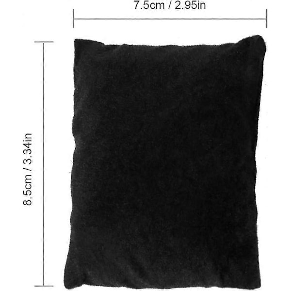 Kellotyyny, Samettirannekorukellotyyny 20 kpl, Musta samettityyny 8,5 x 7,5 cm, Korujen esittelytyyny Rannekoru- ja rannekorutyynyt lahjapakkaukseen