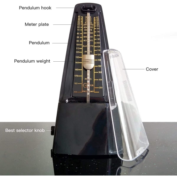 /#/Mekanisk Metronom Piano Guitar Violin Trommer Høj Lyd/#/