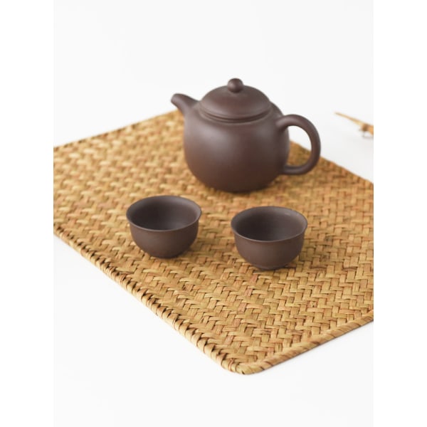 #Sett med 10 naturlige sjøgress-underlag 27*16 cm Rektangulære Rattan-underlag Vevde Vikle-underlag for middag/kaffebord#