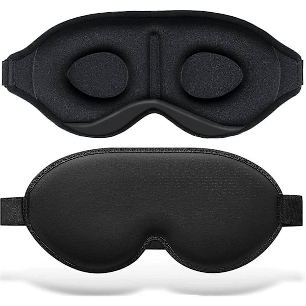 Natmaske, 3D Blød og Komfortabel Søvn, Ultra-fit Søvn Øjenmaske til Sidesovere Øjendække til Sovning, Rejser, Lur og Søvnløshed 23,5*10,5cm, P