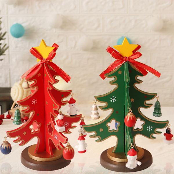 Miniatyr Træjuletræ i 3D - Kreativ Julegave