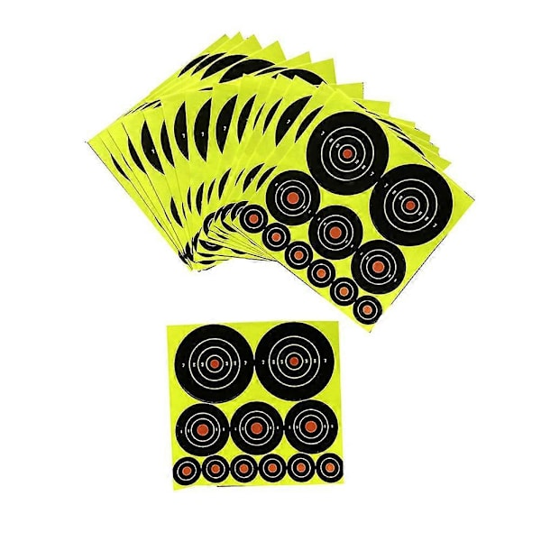 10-pak 33x30 cm Sorte Gitter Splatter Skydeskiver til Skydevåben & Airsoft, Højklæbende Tape, Synlige Kuglehuller