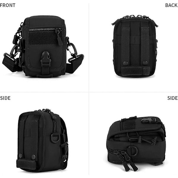 Midjeveske, Mini Belteveske, Taktisk Tilbehørsveske, Crossbody-veske, Multifunksjonell Veske