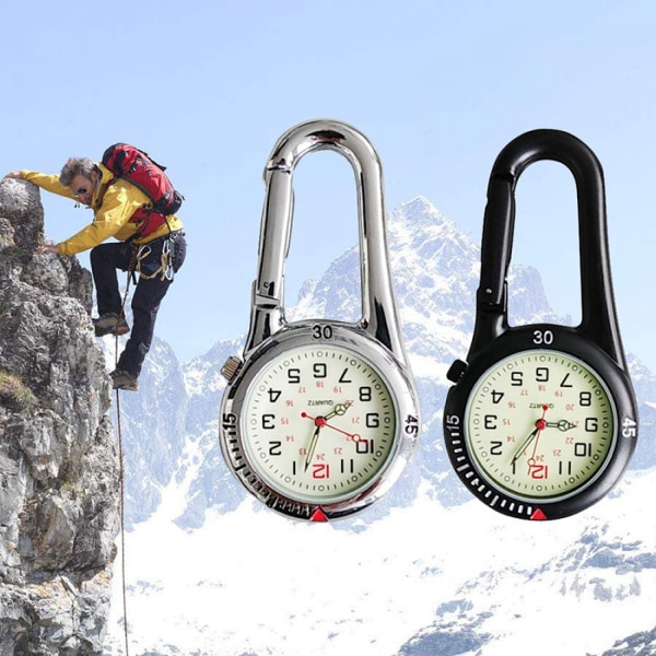 /#/Carabiner watch stainless steel clip on watch multi function set of 2/#/