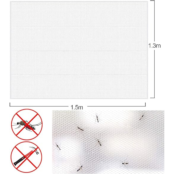 Myggnät för fönster, 3-pack självhäftande DIY